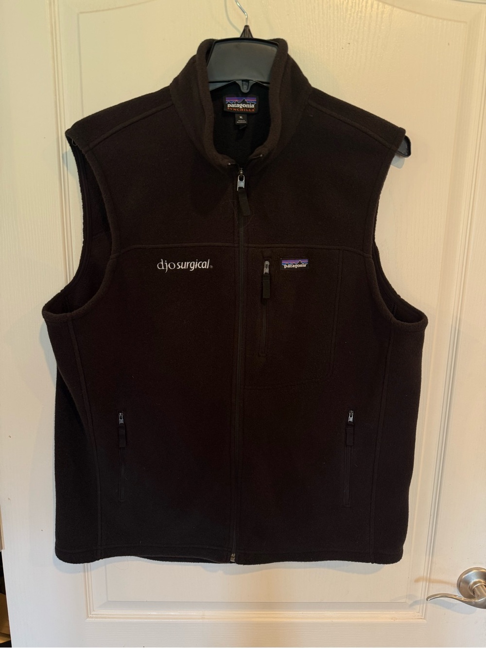 Patagonia Men's black Classic Synchilla Fleece Sleeveless Vest Hiking Outdoor XL